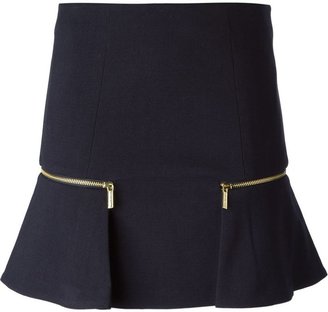 Michael Kors zipped flared mini skirt