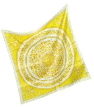 Versace Floral Silk Square Scarf