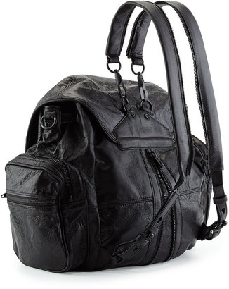 Alexander Wang Marti Convertible Leather Backpack, Raisin