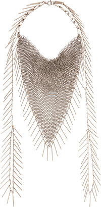 Isabel Marant Silver Fringed Chainmail Necklace