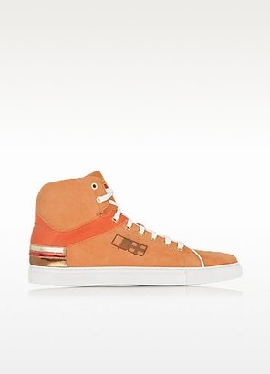 D’Acquasparta D'Acquasparta D Plus B Orange High Top Suede Sneaker