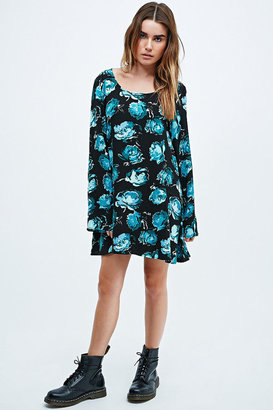 MinkPink In My Mind Floral Tunic Dress in Black
