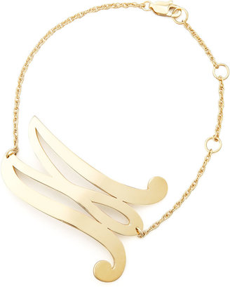 Jennifer Zeuner Jewelry Swirly Initial Bracelet