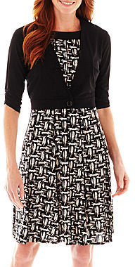 JCPenney Perceptions Print Dress with Jacket