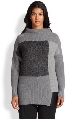 Lafayette 148 New York 148 New York, Sizes 14-24 Colorblock Tech-Contrast Sweater