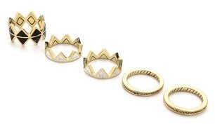 House Of Harlow Reflector Ring Stack Set