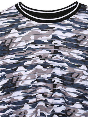 Romwe Camouflage Print Semi-sheer T-shirt