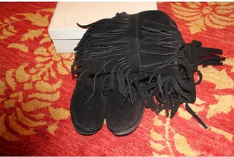 Minnetonka Black Suede Boots