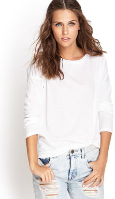 Forever 21 Heathered Dropped Shoulder Top
