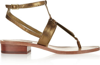 Pour La Victoire Acadia metallic leather sandals