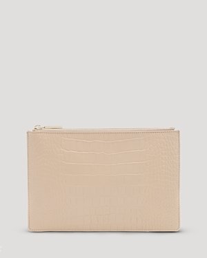 Whistles Clutch - Small Shiny Croc Embossed