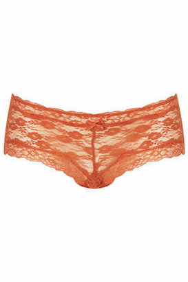Topshop Womens Low Rise Ladypants - Burnt Orange