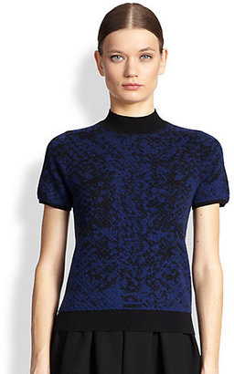 Christopher Kane Cashmere Snakeskin-Graphic Top