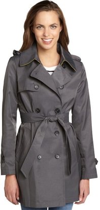 DKNY grey 'Harper' cotton blend belted trench