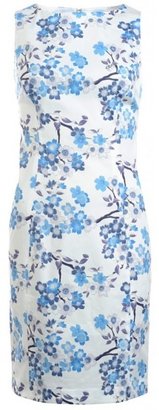 Armani Jeans Dress, Blue and White Floral Print Shift Dress