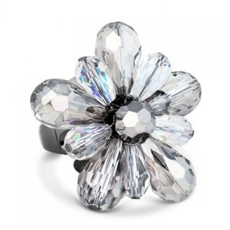 Betty Jackson Designer 3-d cluster flower adjustable ring