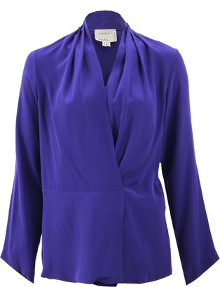 Nicole Miller Crossover Wrap Blouse