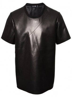 BLK DNM Leather 12 Cut Off T-Shirt Black