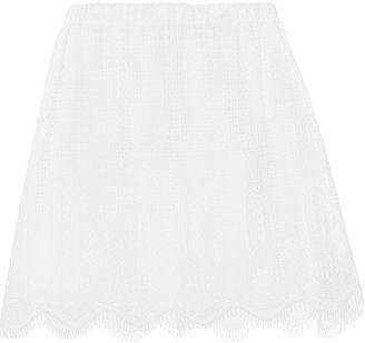 Miguelina Scalloped crocheted lace skirt