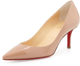 Christian Louboutin Apostrophy Pointed Red-Sole Pump, Neutral