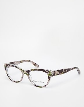 Dolce & Gabbana Floral Cat-eye Glasses - Multi
