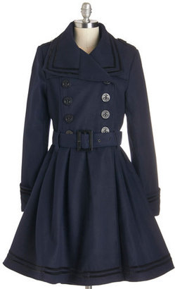 Hell Bunny London (pop soda) A Welcomed Moment Coat in Navy