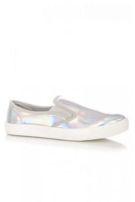 Quiz Silver Slip On Trainers