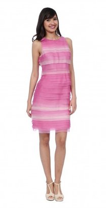 Kay Unger Sleeveless Tier Ombre Cocktail Dress