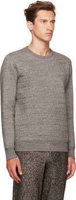 Paul Smith Grey Quilted Slub Sweatshirt