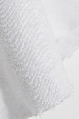 James Perse Inside Out slub linen and cotton-blend top