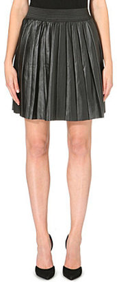Designers Remix Pleated leather skirt