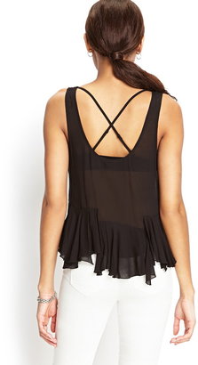 Forever 21 Tiered Ruffle Woven Top