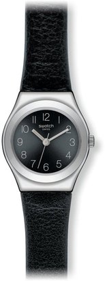 Swatch Women's Irony YSS268 Black Leather Swiss Quartz Watch