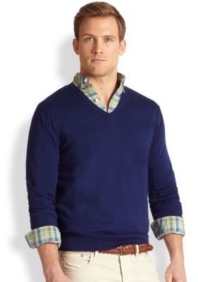 Polo Ralph Lauren Cotton-Cashmere V-Neck Sweater
