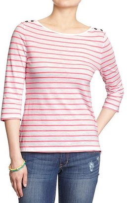 Old Navy Women's Striped Boatneck Tops
