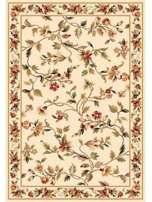 Cambridge Silversmiths KAS Rugs 7331 Floral Vine Area Rug, 2-Feet 3-Inch by 3-Feet 3-Inch, Ivory