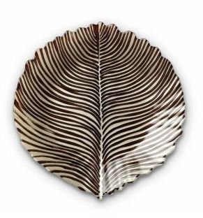 Vietri Striped Safari Leaf Platter