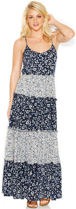 Lucky Brand Floral-Print Tiered Maxi Dress