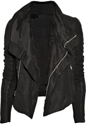 Rick Owens Blister washed-leather biker jacket