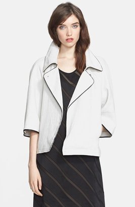 L'Agence Piped Trim Linen Capelet