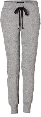 Current/Elliott Cotton Blend Moto Sweatpants in Grey