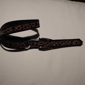 Yves Saint Laurent 2263 Yves Saint Laurent #belt ""/ Vintage/In Pigskin Suede With Leopard Print/Size 70#