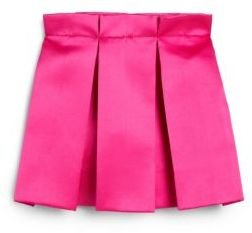 Milly Minis Girl's Pleated Satin Skirt