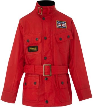 Barbour International Wax Union Jack lined jacket