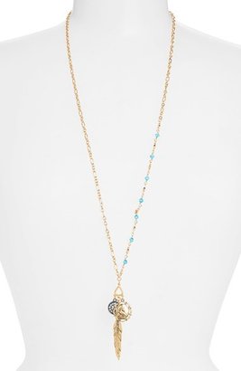 Nordstrom Feather Cluster Pendant Necklace