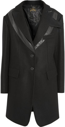 Vivienne Westwood Harris leather-trimmed wool-blend coat