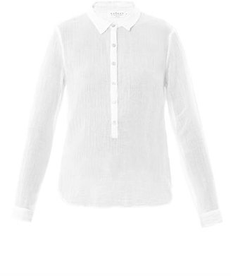 Velvet by Graham & Spencer Half-placket blouse