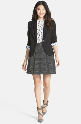 Halogen Pleat Tweed A-Line Skirt (Regular & Petite)
