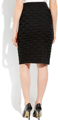 The Cue Black High-Waisted Knit Skirt
