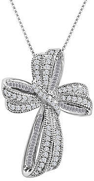 JCPenney FINE JEWELRY CT. T.W. Diamond Cross Pendant Necklace